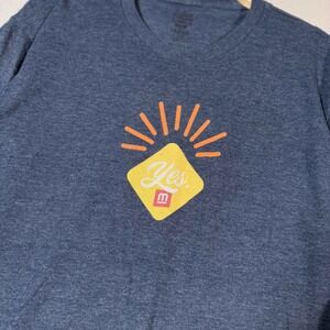 Meijer Yes Graphic Tee Navy Blue Heather Short Sleeve T-Shirt Mens Large